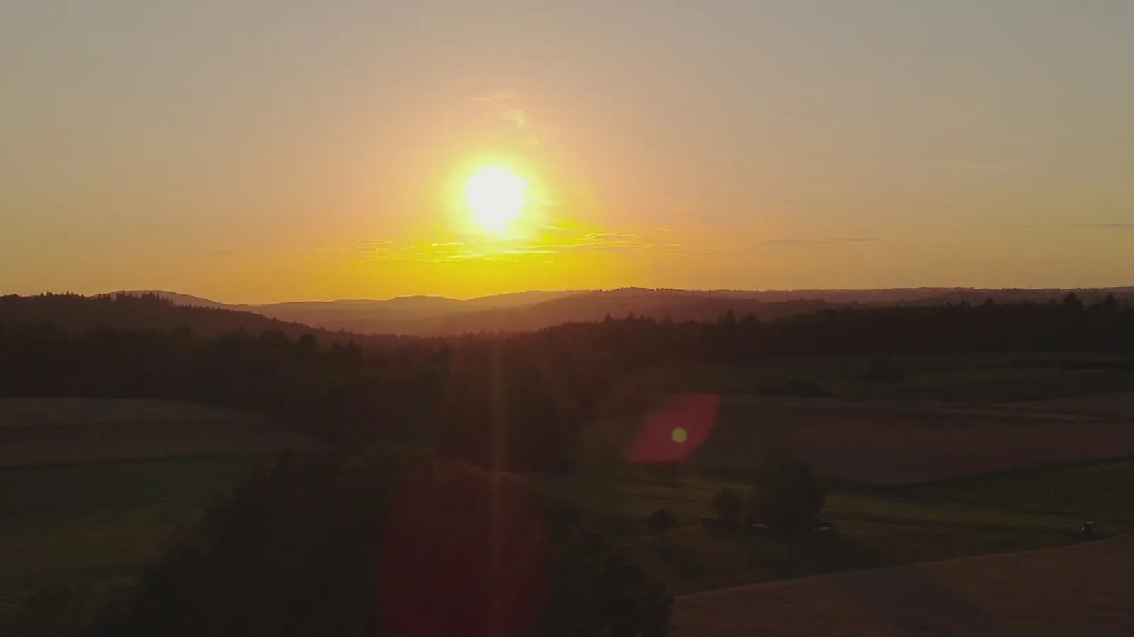 Sonnenaufgang über Wiesenlandschaft